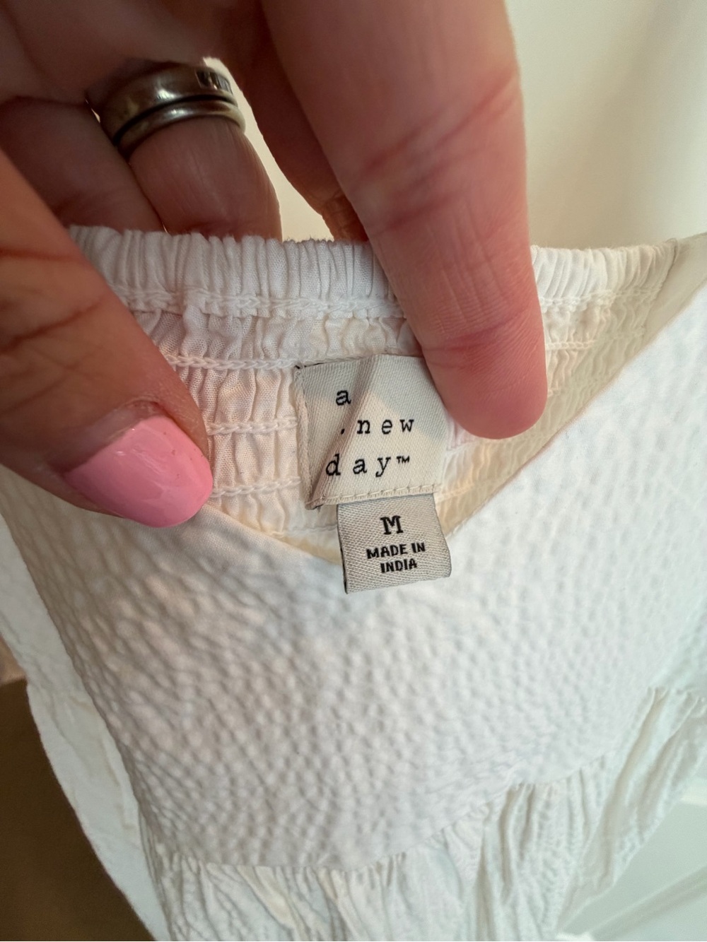 White V-Neck Spaghetti Strap Maxi Dress, Size M - Picture 4 of 5